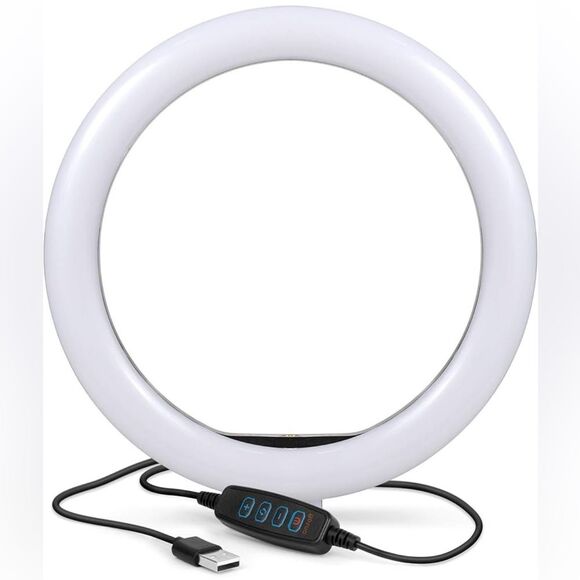 10-Inch Ring Light with USB Plug – Perfect for Content Creation & Video Calls - Picture 1 of 4